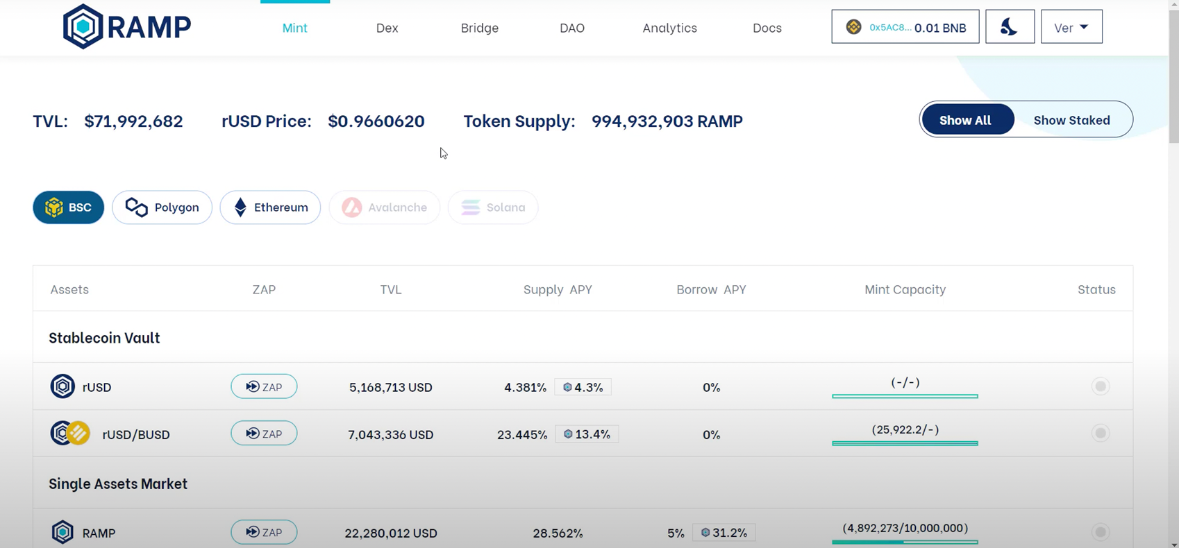 RAMP DEFi screenshot 2